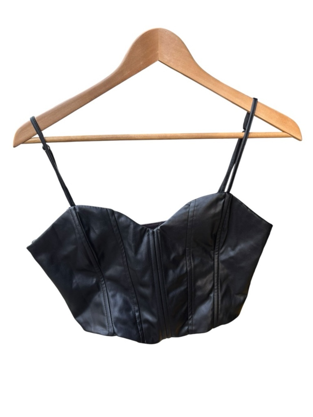 Zara NWT Corset Faux Leather I Size: M